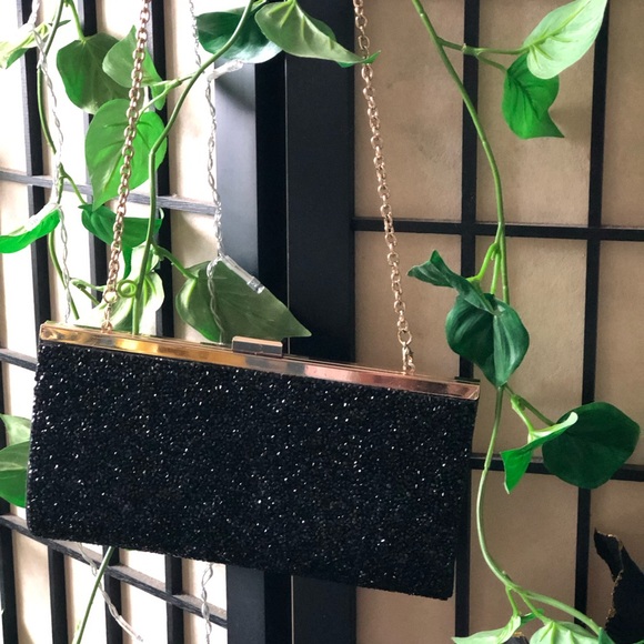 Elegant Black Beaded Clutch purse - Picture 2 of 5